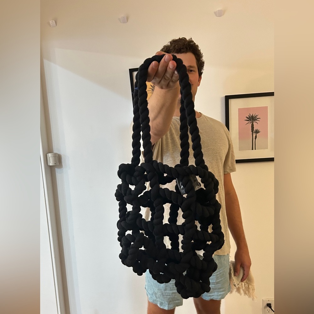 Clare V - Rope Sandy Bag in BLACK (see pics) - NWT - Picture 2 of 3